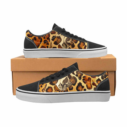 WOMEN'S Animal Print Canvas Lace-Up Dark Academia Sneakers