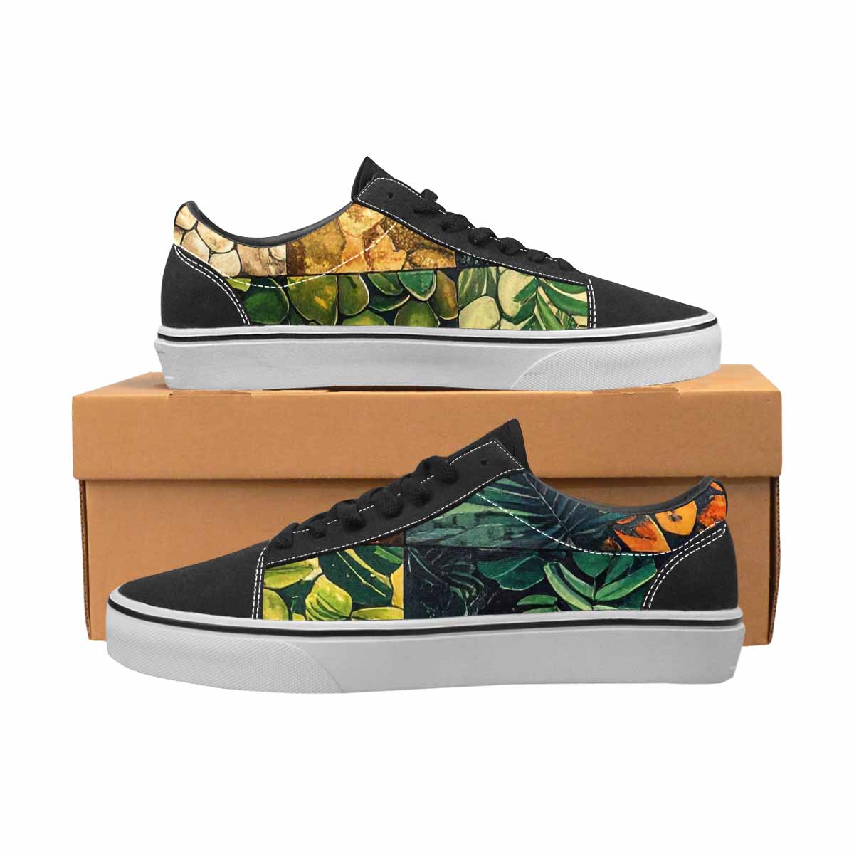 WOMEN'S Dinosaur Silhouette Canvas Lace-Up Vivid Shoes