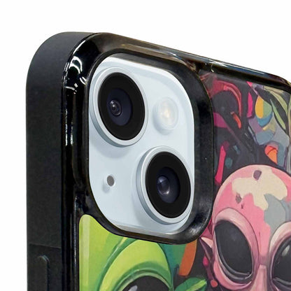 iPhone 15 Plus Case — Aliens Camo Aliens Pattern Hundreds Of, Custom Printed Phone Case