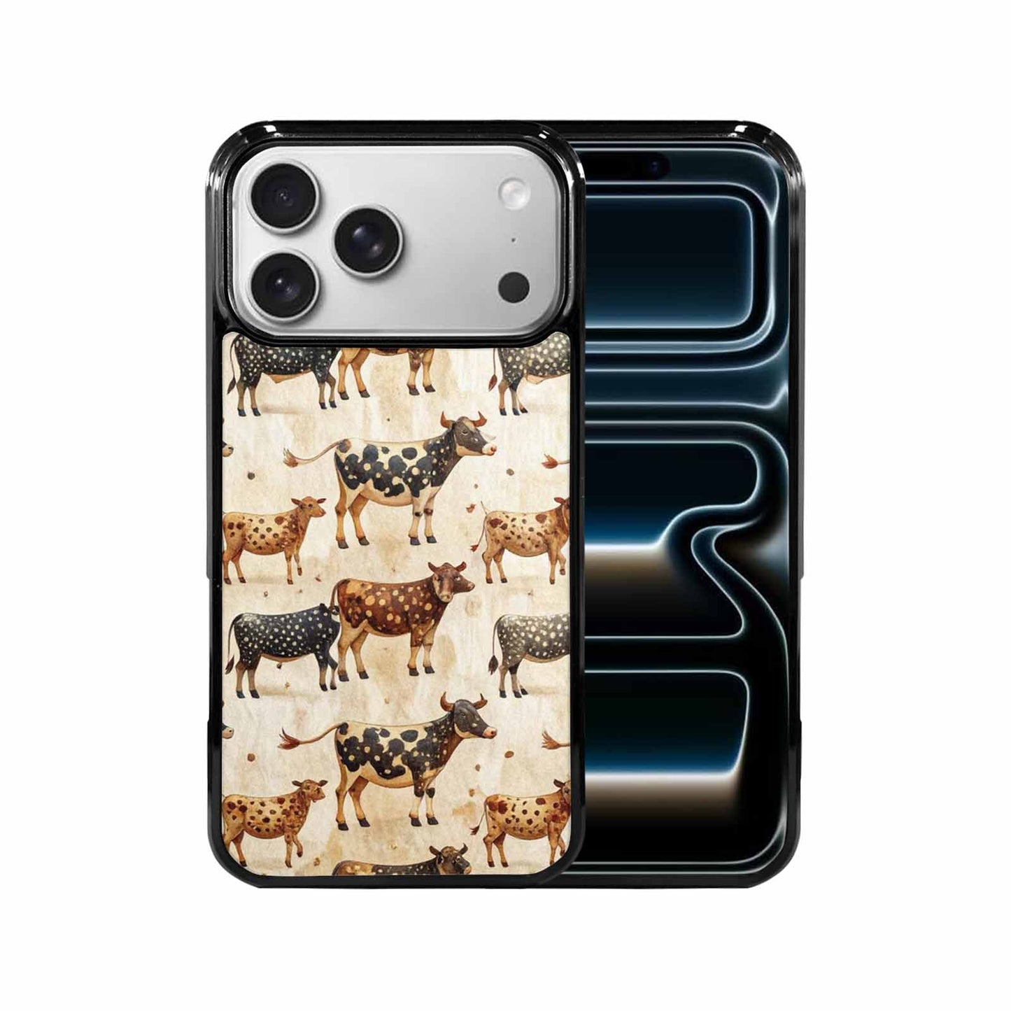 iPhone 17 Pro Max Case — Small Cow Animal Print Animal Print, Custom Made Phone Cover