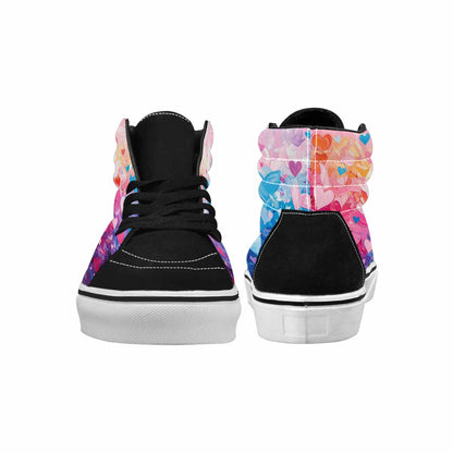 MEN'S Transgender Pride Flag High Top Canvas Vibrant Chaos Sneakers