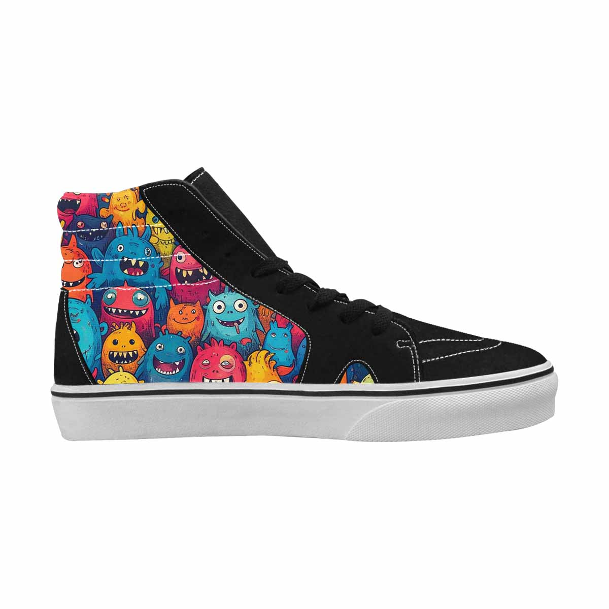 MEN'S Monsters (general) Cartoon Monst High Top Canvas Vibrant Chaos Custom Sneakers