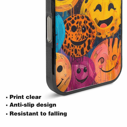 iPhone 15 Pro Max Case — Smiley Faces Animal Printsmile, Custom Phone Case