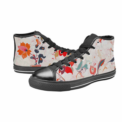 MEN'S Marble Floral High Top Canvas Surreal Shoes