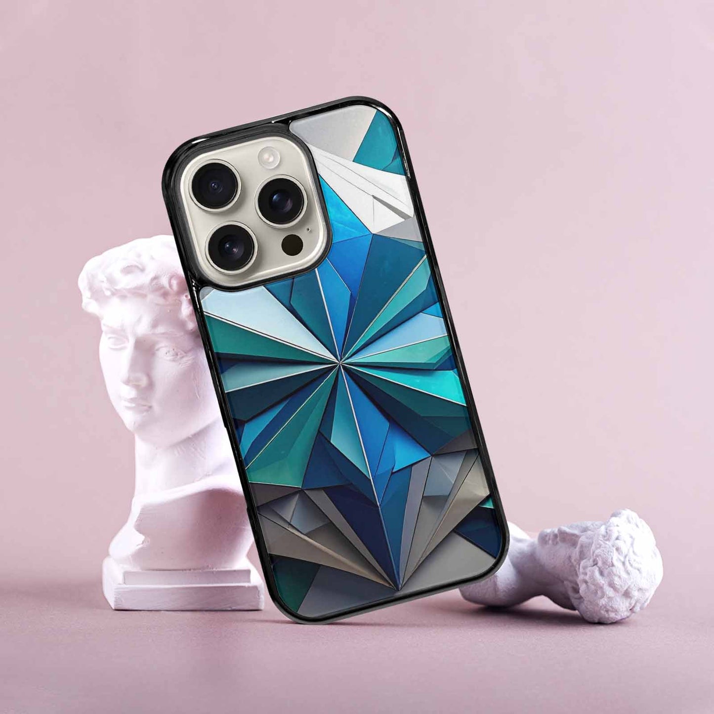 iPhone 16 Pro Case — Geometric Origami Art Pattern, Original Design Phone Case