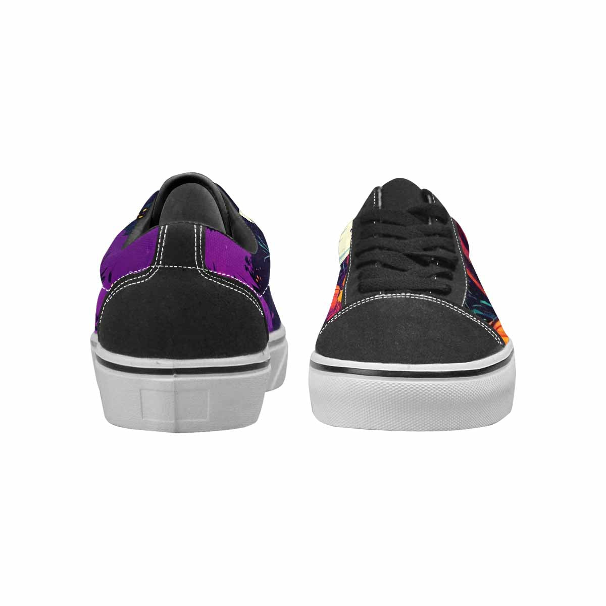 WOMEN'S Halloween Print Canvas Lace-Up Grunge Custom Sneakers