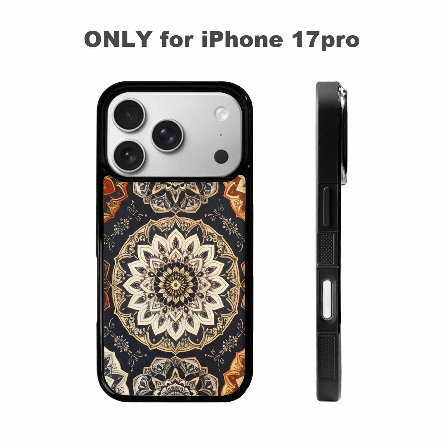 iPhone 17 Pro Case — Small Mandala Pattern Randomly Varying Floral, Custom Phone Case