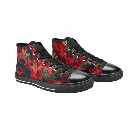 MEN'S Military Camouflage Blotch High Top Canvas Dark Academia Custom Shoes