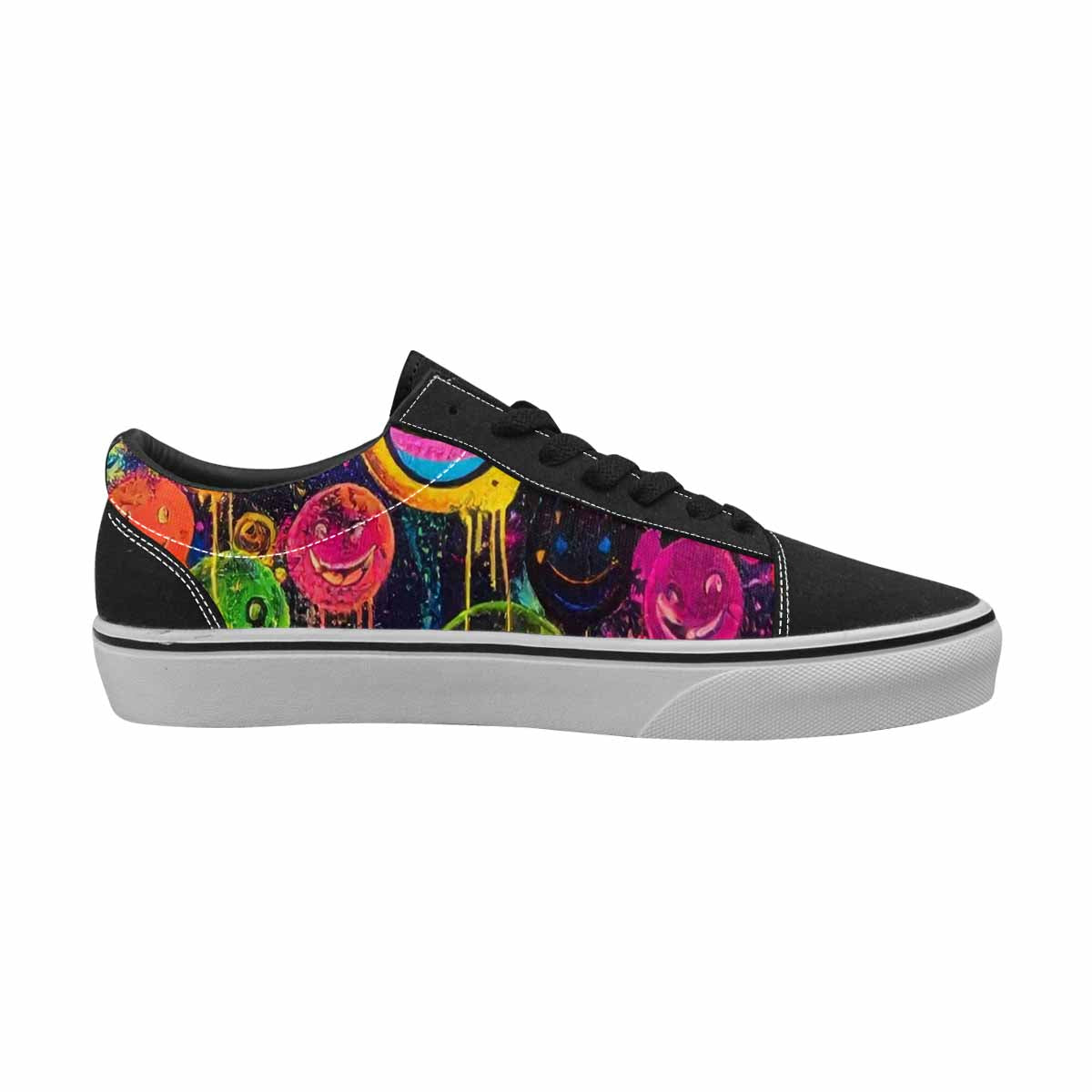 WOMEN'S Smiley Faces × Glow Lace-Up Canvas Dreamcore Shoes