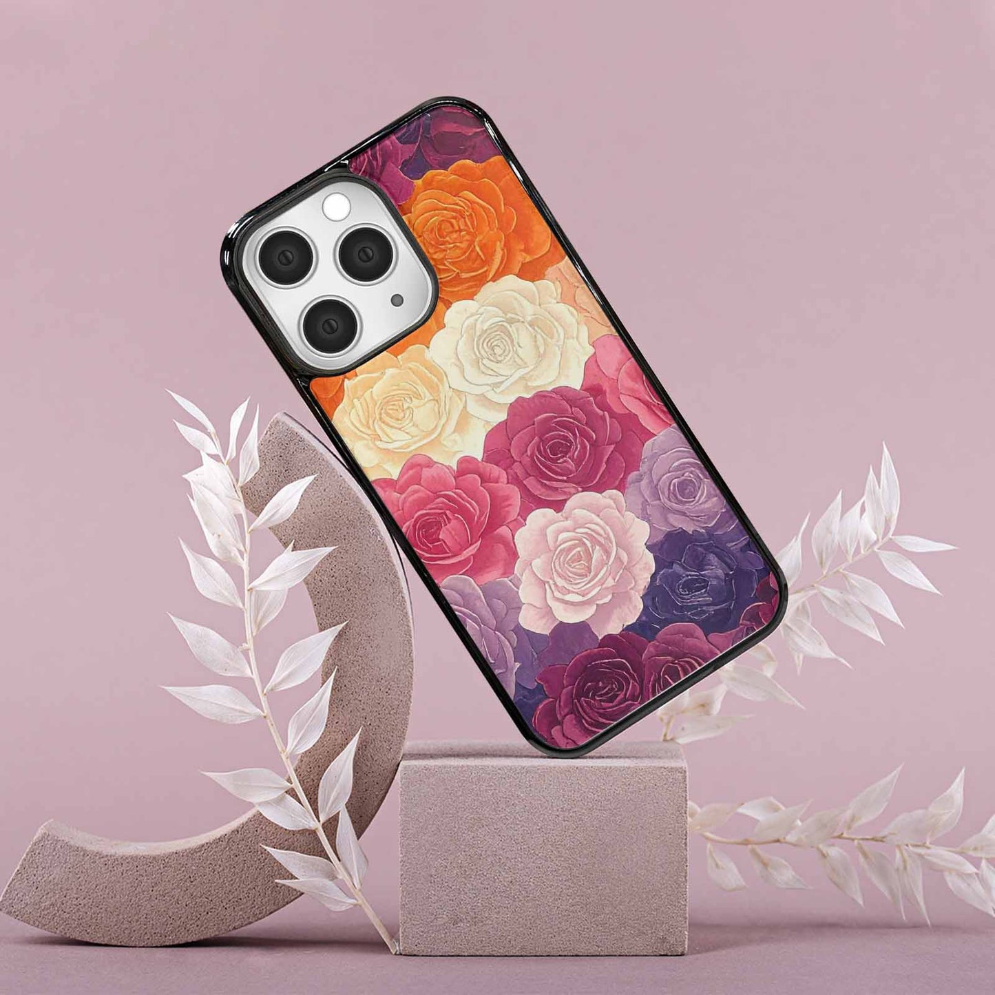 iPhone 15 Pro Max Case — Lesbian Flag Color Theme Small Rainbow, Custom Phone Case