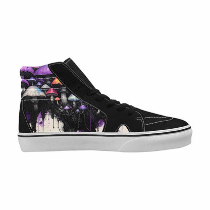 MEN'S Rainbow Drip Mushrooms High Top Canvas Y2K Custom Shoes