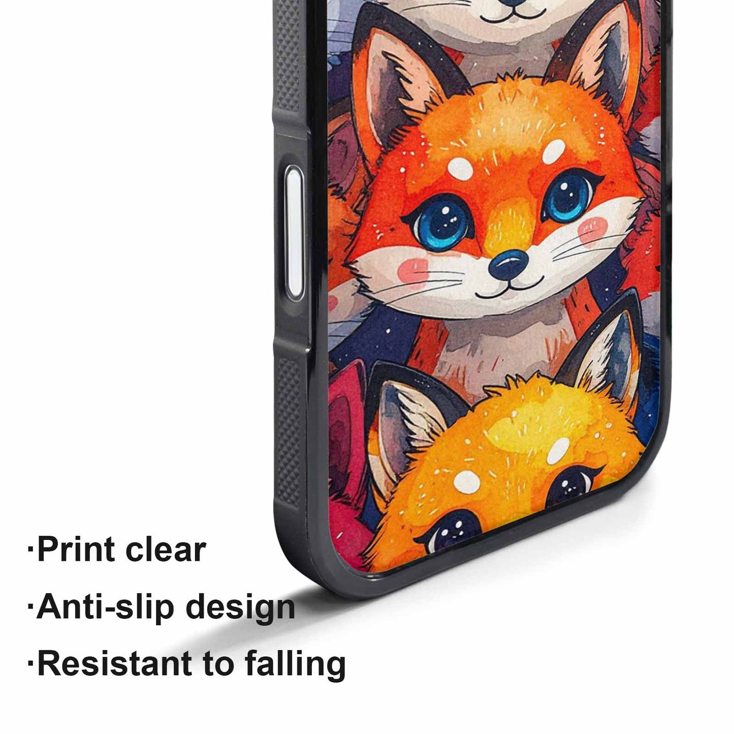 iPhone 17 Pro Max Case — Watercolor Kawaii Fox Watercolor Abstract, Custom Printed Phone Case