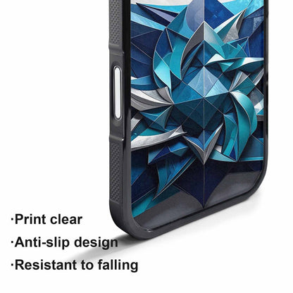 iPhone 17 Pro Max Case — Geometric Origami Art Pattern Original Art, Custom Art Phone Cover