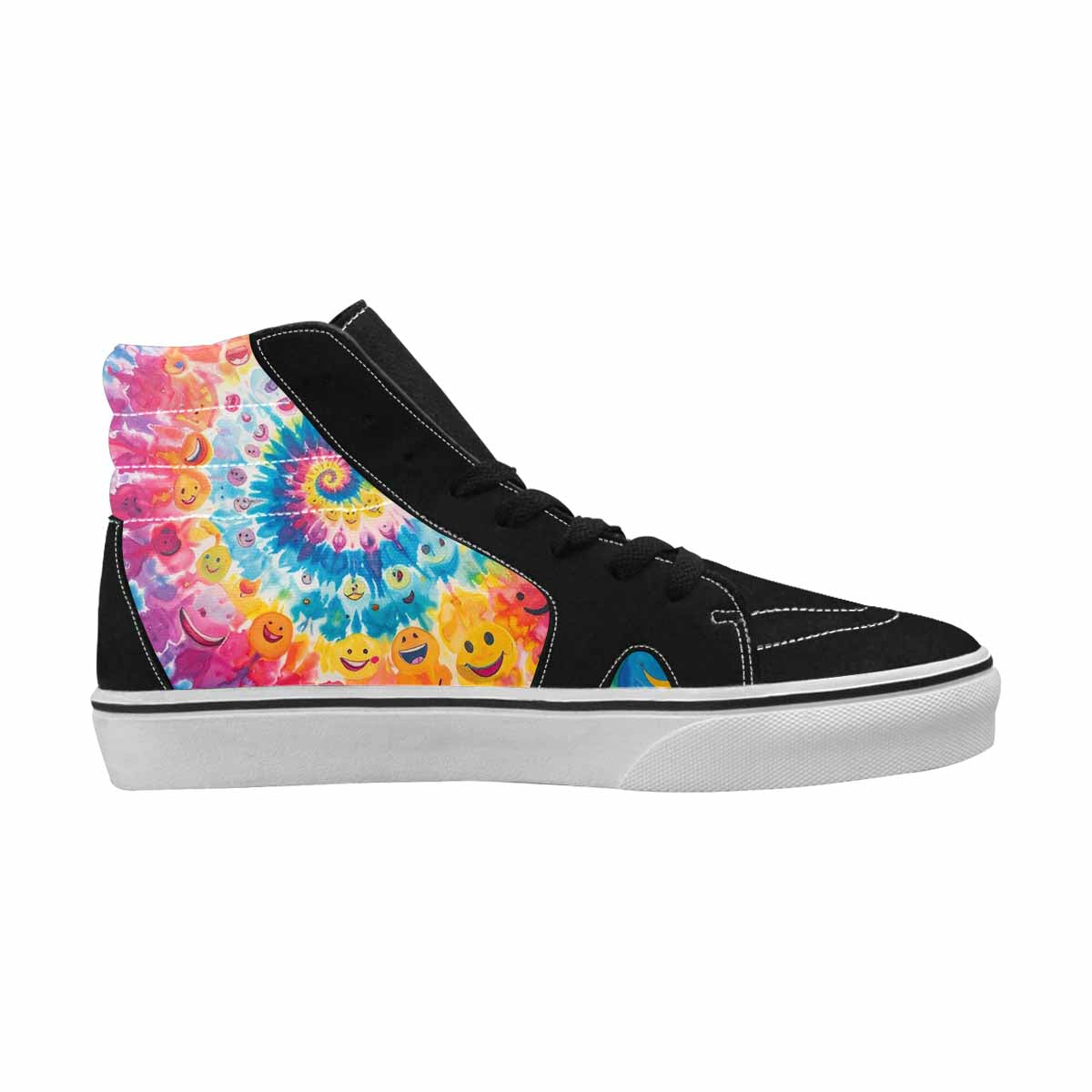 MEN'S Smiley Facessmiley Faces  High Top Canvas Wallpaper Art Custom Sneakers
