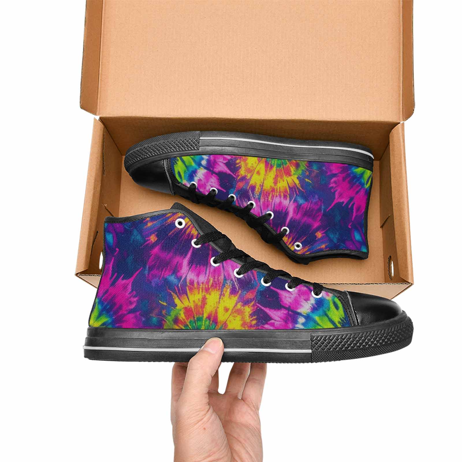 WOMEN'S Tie Dye - High Top Canvas Surreal Sneakers