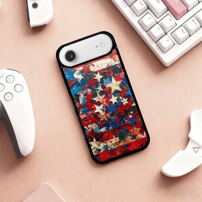 iPhone 17 Air Case — Patriotic Stars And Stripes American Galaxy, Custom Made Phone Cover