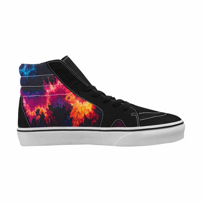WOMEN'S Tie Dye Dark High Top Canvas Grunge Sneakers