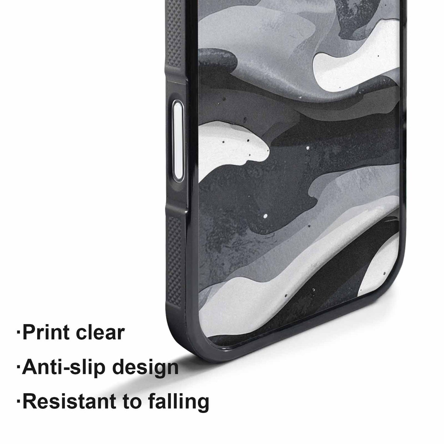 iPhone 17 Air Case — Grey Camo Print Camo, Custom Designed Case Cover