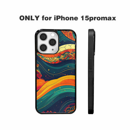 iPhone 15 Pro Max Case — Hippie Serpent Pulse, Custom Made Phone Cover