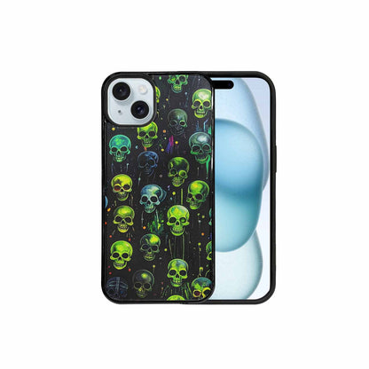 iPhone 15 Plus Case — Skeletons Neon Green Glowskele Egb, Custom Phone Case
