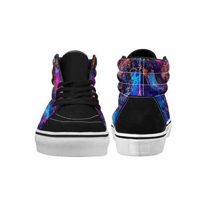 MEN'S Galaxy Snake Print High Top Canvas Wallpaper Art Custom Sneakers
