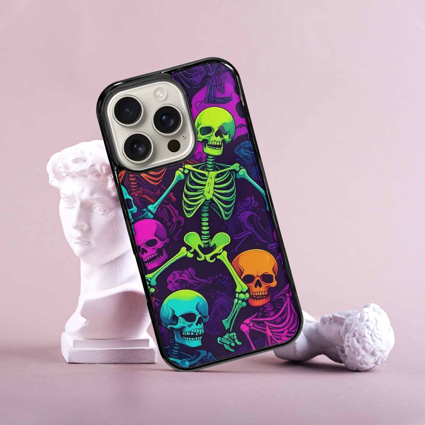 iPhone 16 Pro Case — Glowing Skeleton Pattern Hundreds Of Small, Unique Phone Case Design