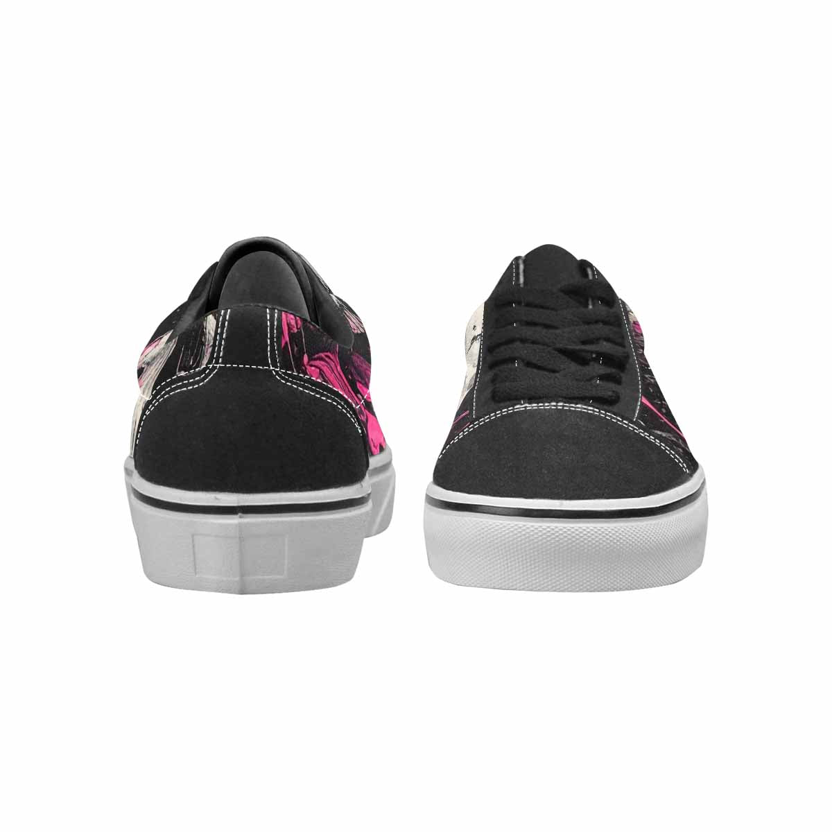 WOMEN'S Rainbow From Skull S Lace-Up Canvas Kaleidoscope Custom Sneakers