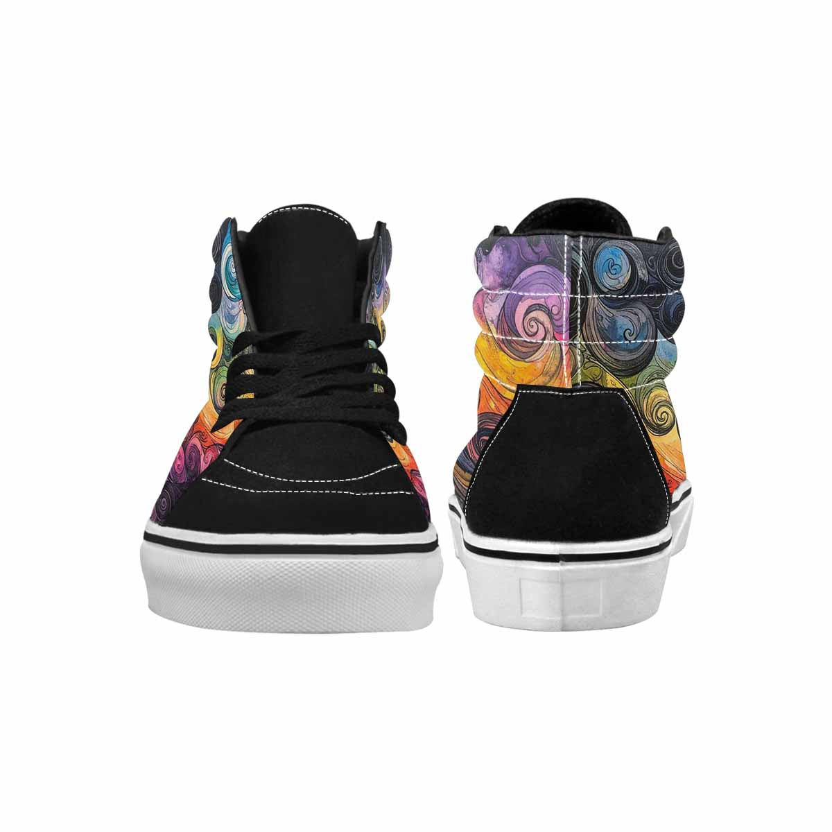 MEN'S Tie High Top Canvas Melting Art Sneakers