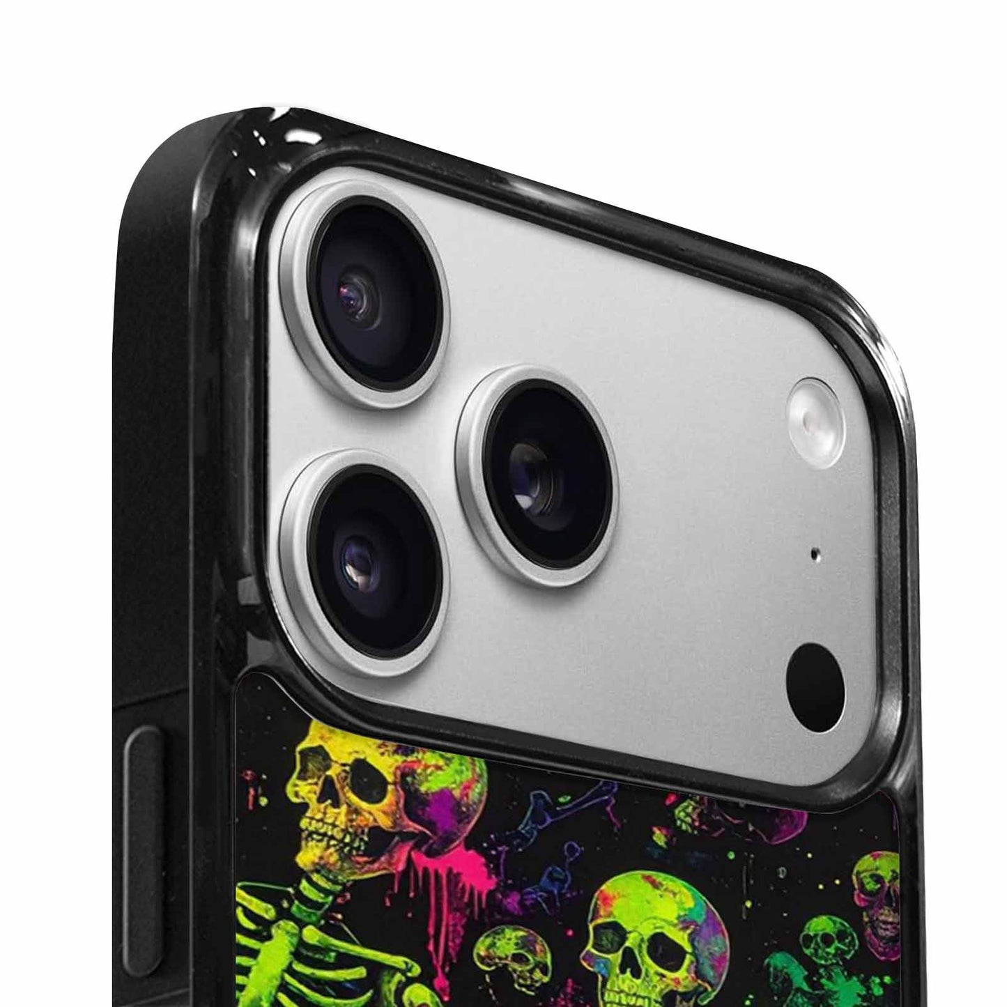 iPhone 17 Pro Case — Skeletons Neon Green Glow Skeletons Original, Custom Art Phone Cover
