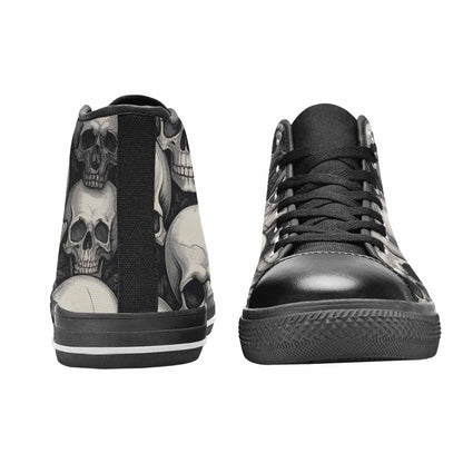 MEN'S Skulls - Classic High Top Canvas Vibrant Chaos Sneakers