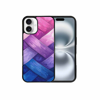 iPhone 16 Plus Case — Bisexual Flag Color Theme Small Rainbow, Personalized Phone Case