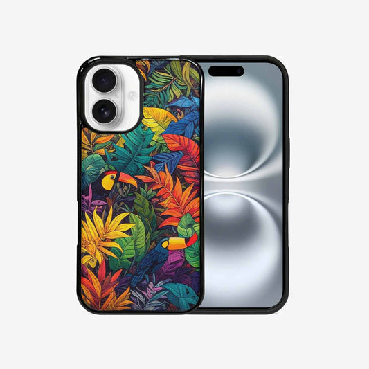 iPhone 16 Case — Toucan Jungle Toucan Jungle Pattern Hundreds, Custom Art Phone Cover