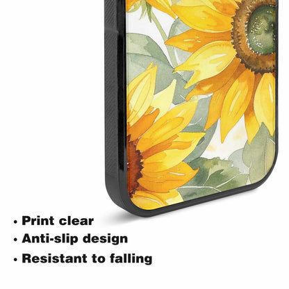 iPhone 15 Plus Case — Sunflowers Watercolor, Personalized Phone Case