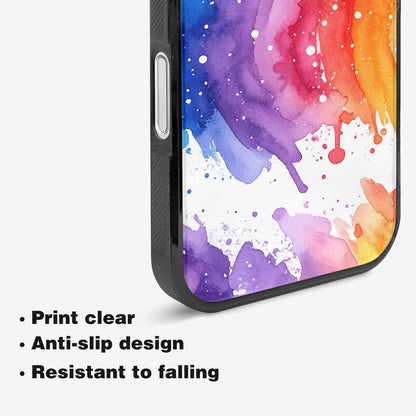 iPhone 16 Case — Watercolor Splash Abstract Pattern Seamless Repeat, Custom Art Phone Cover