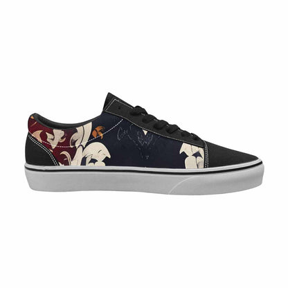 WOMEN'S Damask Ornamental Wallpaper Canvas Lace-Up Grunge Custom Sneakers
