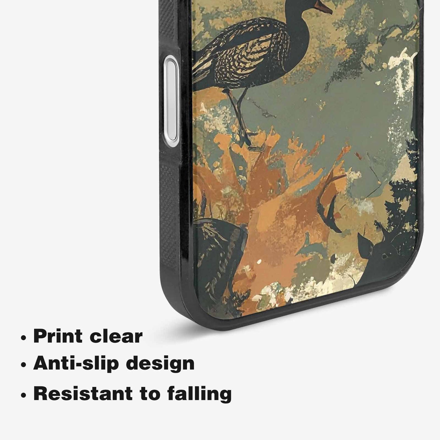 iPhone 16 Plus Case — Hunting Camouflage Pattern With Deer And, Custom Printed Phone Case