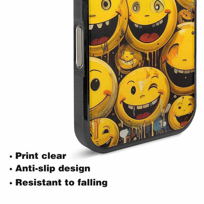 iPhone 16 Pro Case — Melting Moon Smiley Red Splatt Nsg, Personalized Phone Case