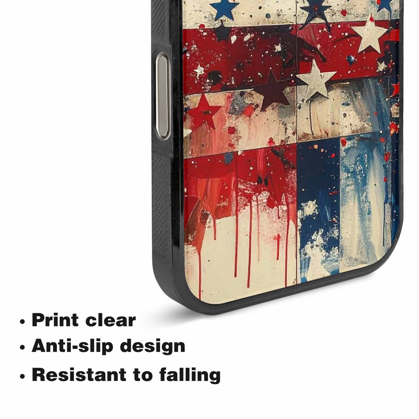 iPhone 16 Pro Case — Patriotic Stars And Stripes American Stars, Personalized Phone Case