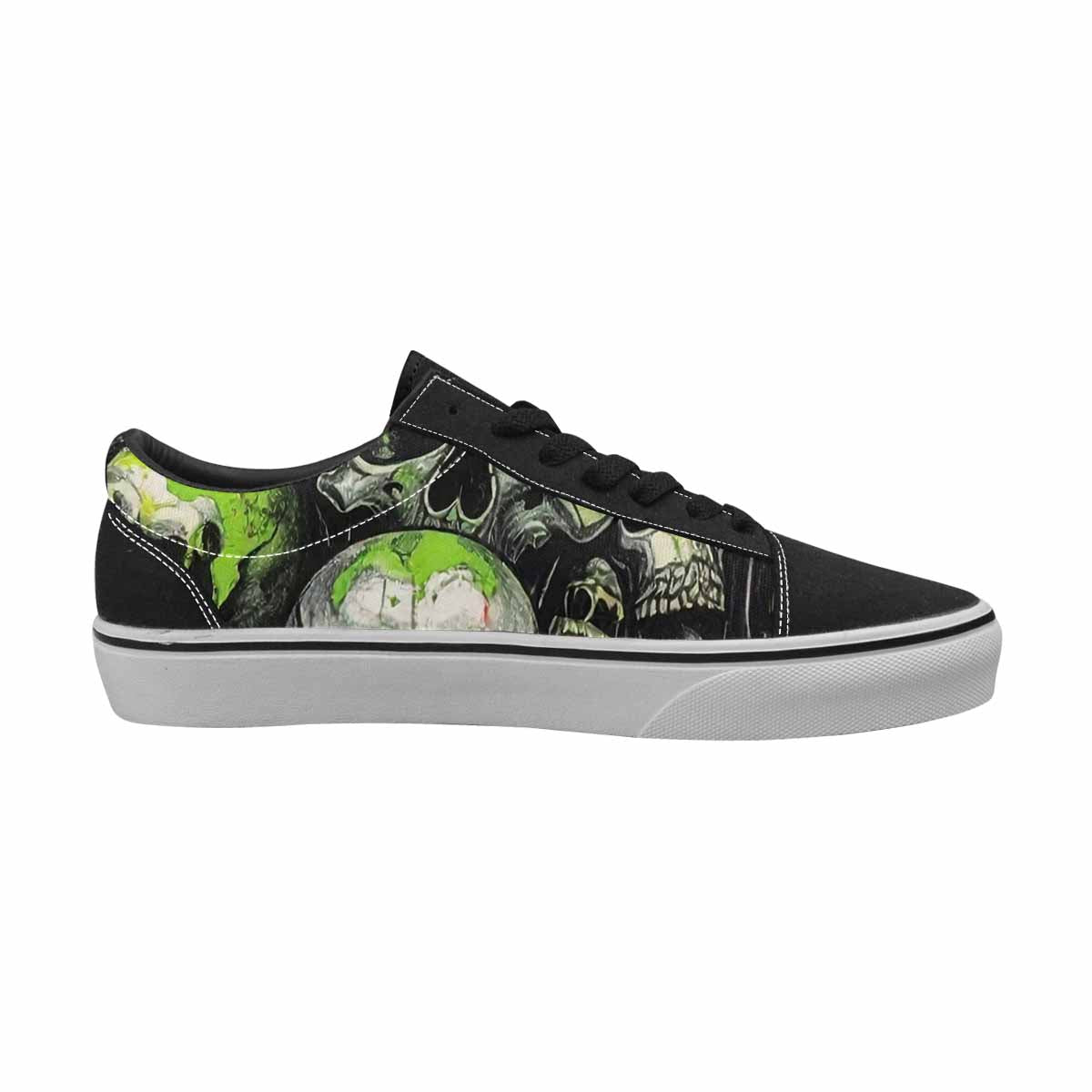WOMEN'S Rainbow From Skull S Lace-Up Canvas Neon Fantasy Shoes