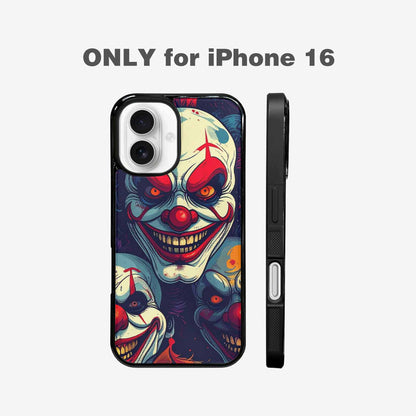iPhone 16 Case — Evil Clown Cartoon, Custom Made Phone Cover