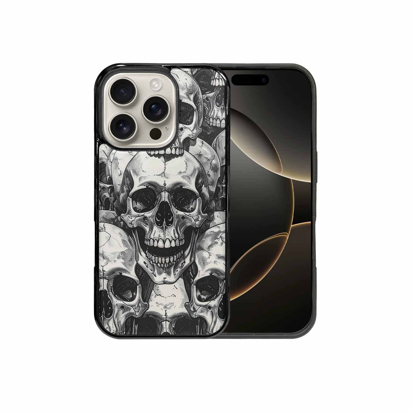iPhone 16 Pro Case — Tessellated Human Skulls Custom, Original Design Phone Case