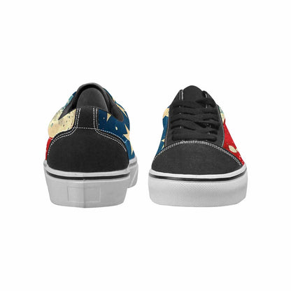 WOMEN'S American Flag Stars Canvas Lace-Up Vivid Custom Shoes