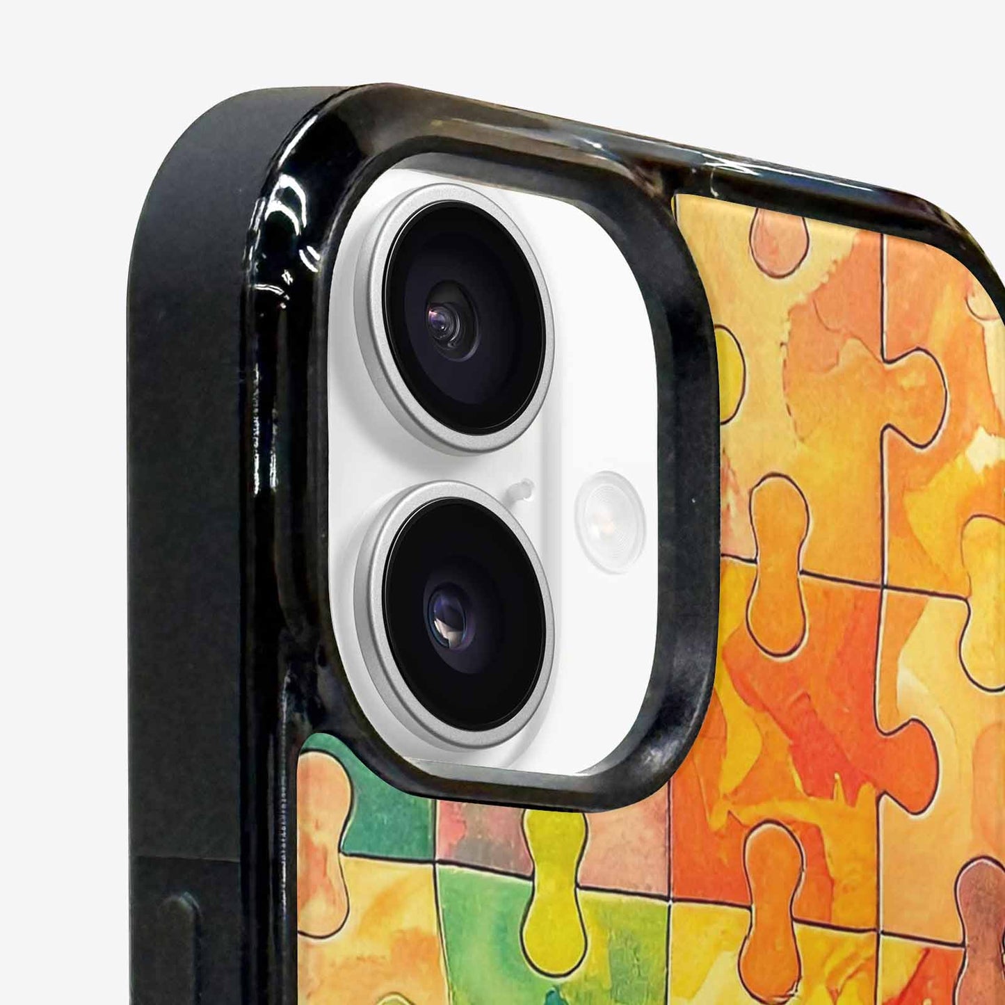 iPhone 16 Case — Autism Puzzle Pieces Puzzle Piece Pattern, Custom Print Case Cover