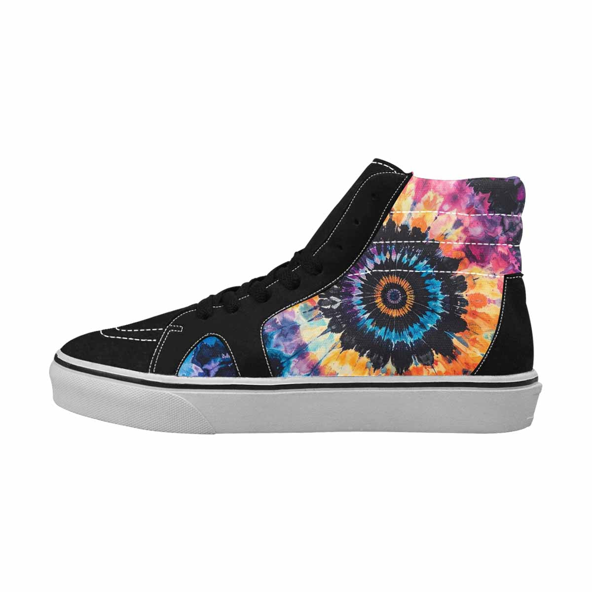 MEN'S Tie High Top Canvas Melting Art Custom Sneakers