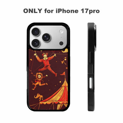 iPhone 17 Pro Case — Vintage Circus Art Pattern Retro Vintage, Custom Designed Case Cover