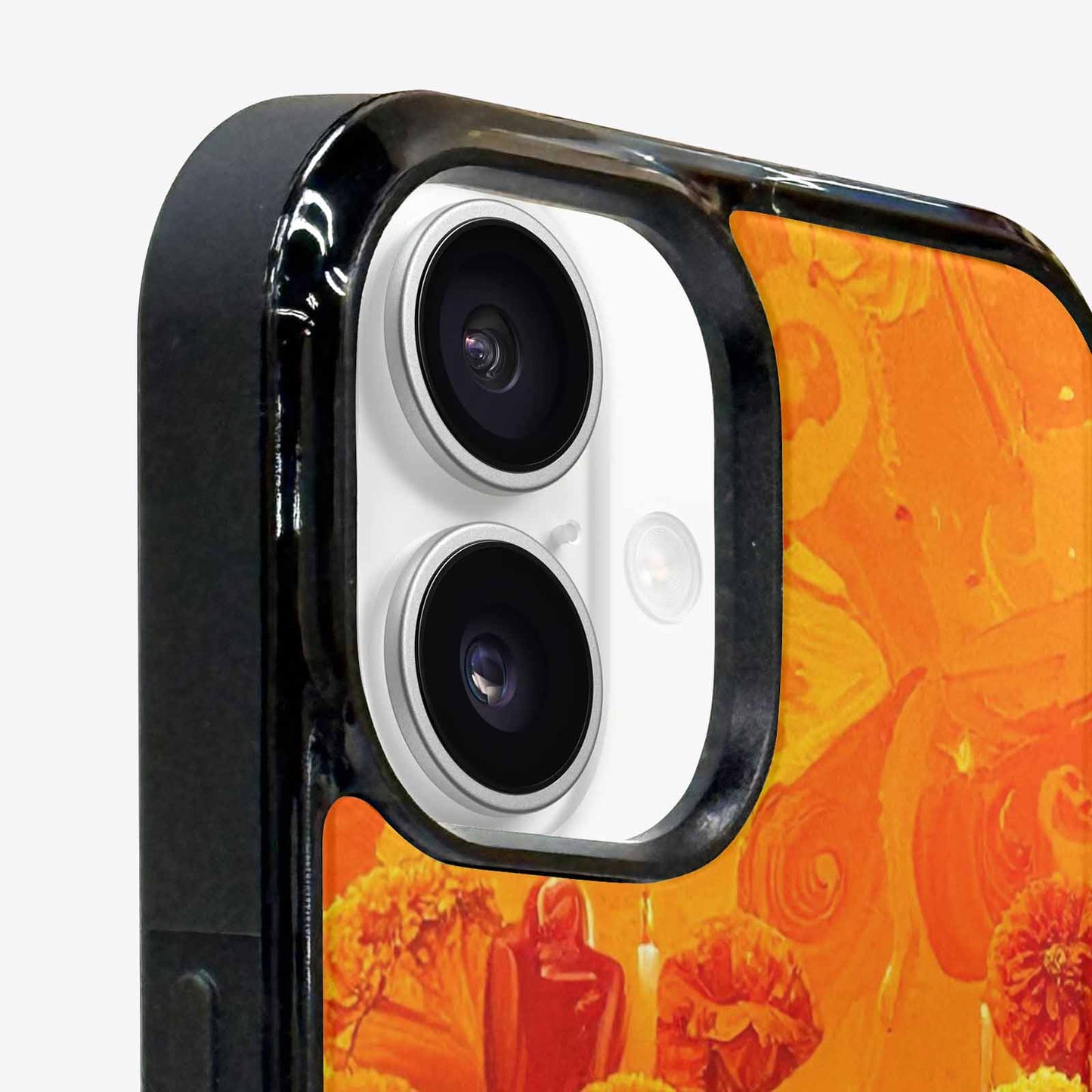 iPhone 16 Plus Case — Marigold Day Of The Dead Marigold, Custom Designed Case Cover
