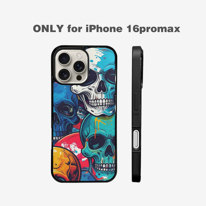 iPhone 16 Pro Max Case — Graffiti Skull Art Seamless Pattern Vibrant, Original Design Phone Case