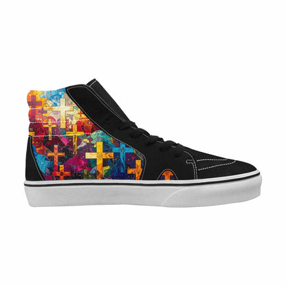 MEN'S Faith Cross High Top Canvas Dark Academia Sneakers