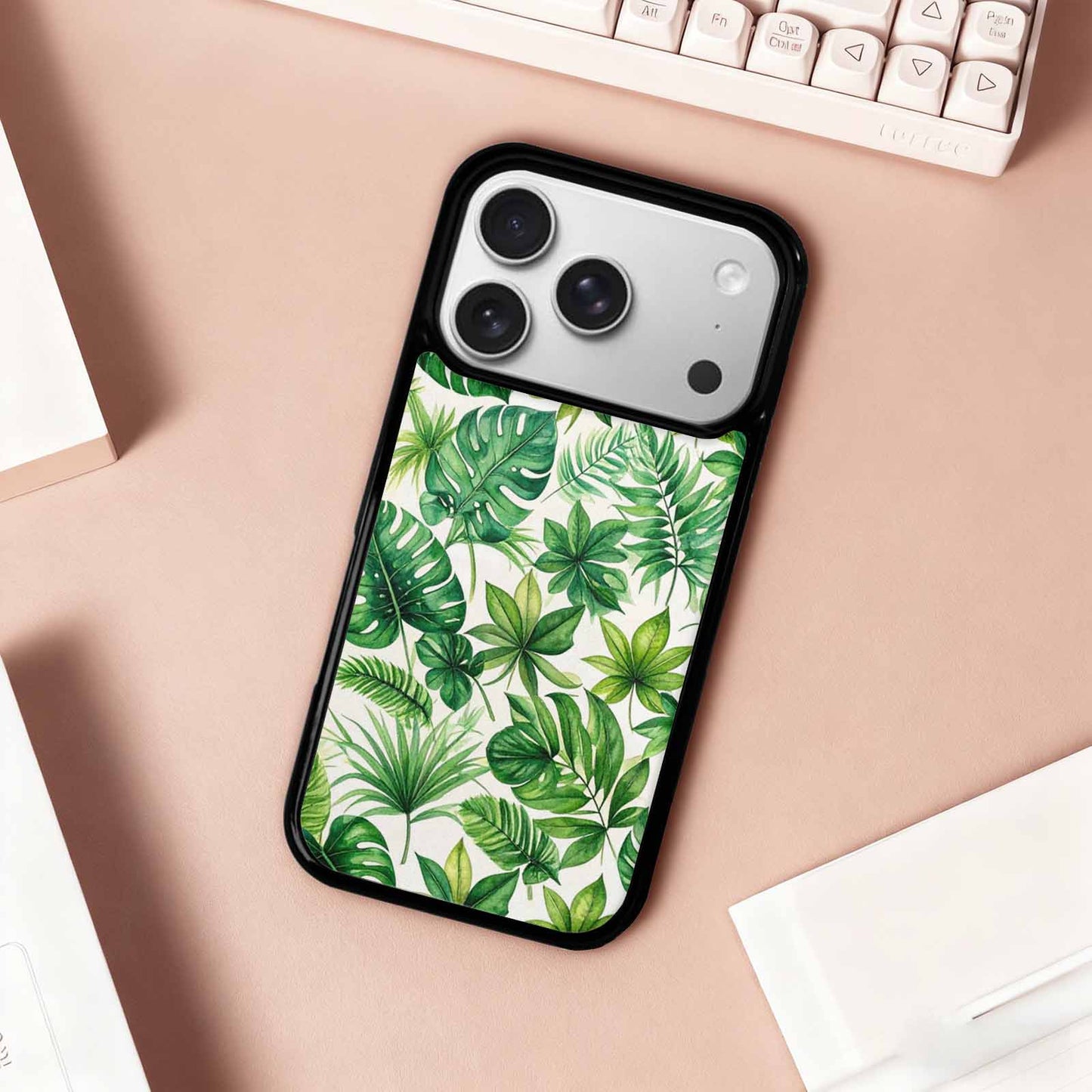 iPhone 17 Pro Case — Small Seven Point Palmate Leaf Floral, Unique Phone Case Design