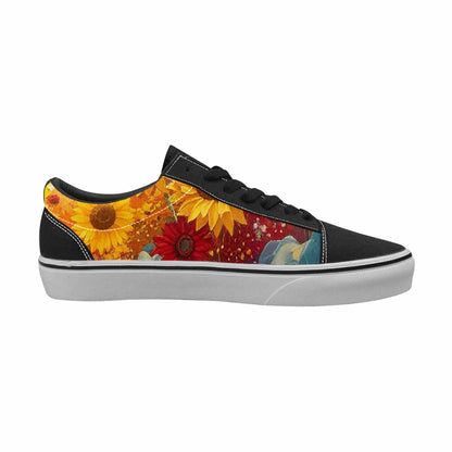 WOMEN'S Sunflower Burst Lace-Up Canvas Cottagecore Sneakers